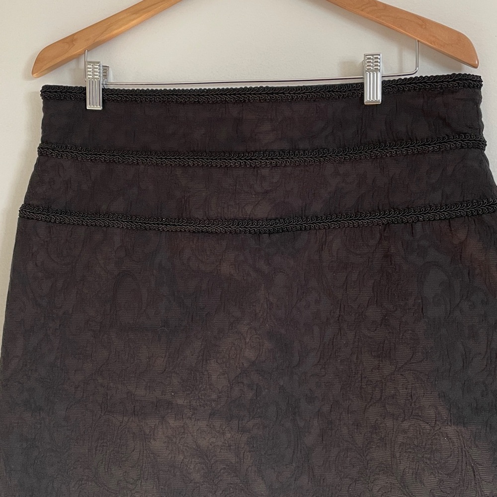 Size 14 Ricki's Elegant Black Textured Skirt